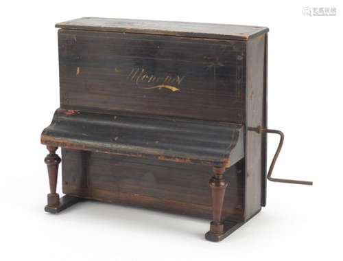 Novelty Monopol polyphone in the form of a piano, 21cm high : For Further Condition Reports Please