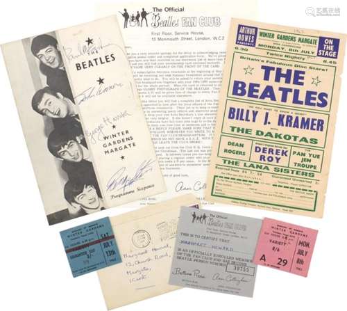 The Beatles ephemera comprising the Winter Gardens Margate programme signed in ink by Paul