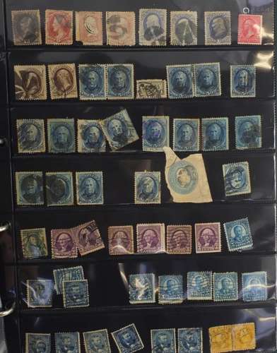 19th century and later World stamps arranged in an album including Hong Kong, China, United States