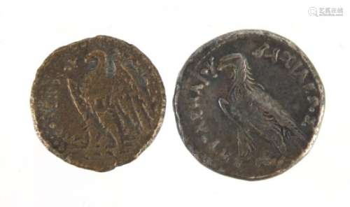Ptolemy I Tretadrachm and one other : For Further Condition Reports Please Visit Our Website,