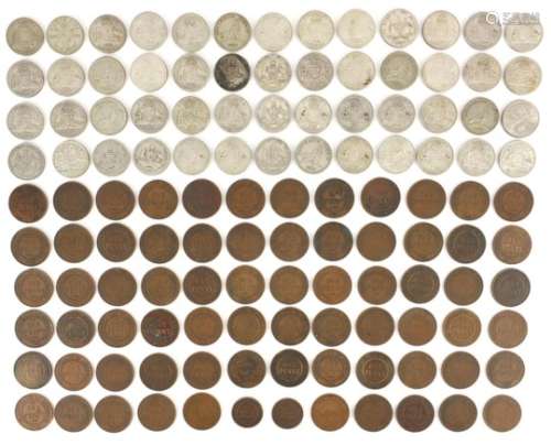 Collection of Common Wealth of Australia coinage including George V florins and pennies : For