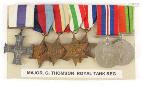 British Military World War II medal group relating to Major G Thomson Royal Tank Regiment