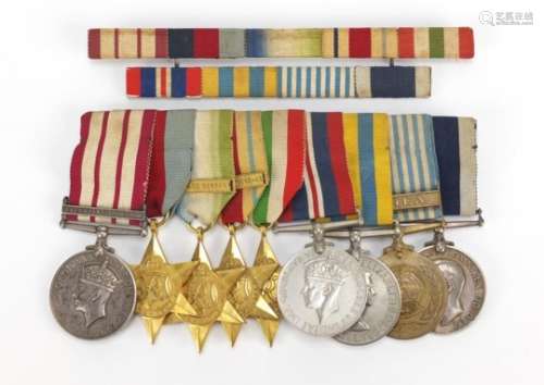 British Military World War II Naval medal group with dress bar, relating to L S Hope including
