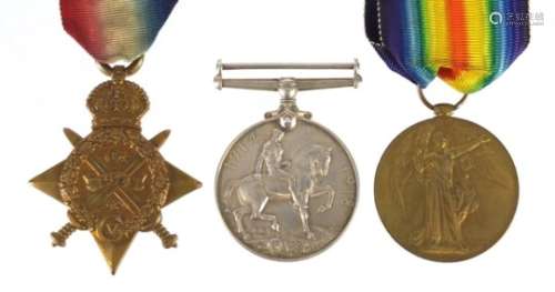 British military World War I trio with Mons Star, awarded to 9275 PTE.T.FOULSTON.K.O.SCO.BORD. : For