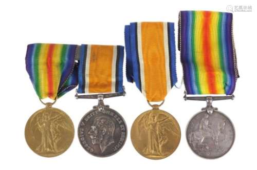 Two British Military World War I pairs including one awarded to 42340PTE.G.R.WILKS.W.YORK.R : For