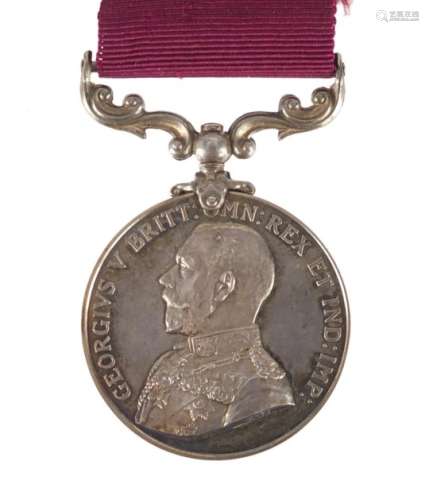 British Military interest George V long service and good conduct medal, warded to STAFFSERGT.H.F.