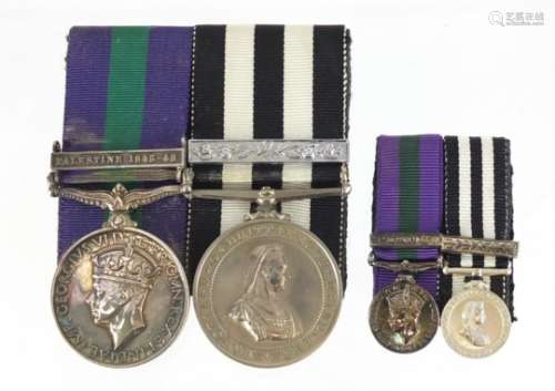 British Military George VI general service medal with Palestine bar and the order of St John with