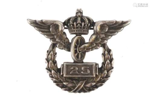 German Military interest 25 year Railroad badge engraved Joh.wagner and Sohn of Berlin to the