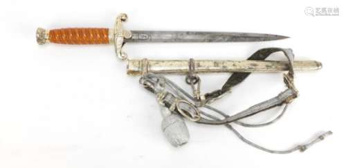 German Military interest Army Officers dagger with scabbard by Waffen, 40.5cm in length : For