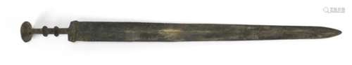 Islamic patinated bronze sword, 64cm in length : For Further Condition Reports Please Visit Our