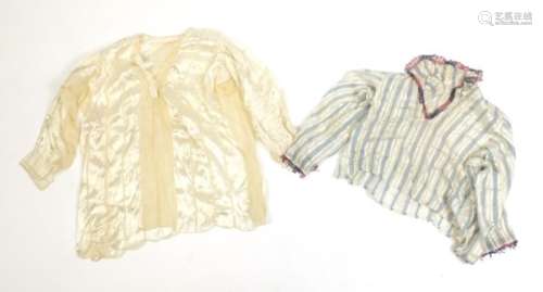 Two Turkish ottoman silk shirts : For Further Condition Reports Please Visit Our Website, Updated