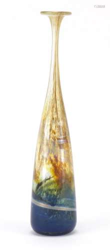 Large Michael Harris style glass vase, possibly by Mdina, 37.5cm high : For Further Condition