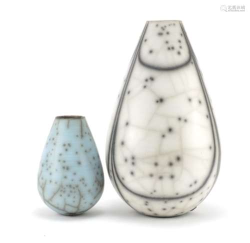 Two studio pottery vases by Tim Andrews, the largest 36.5cm high : For Further Condition Reports