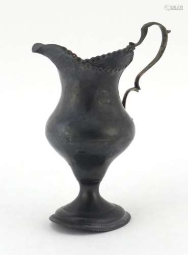 Georgian silver pedestal cream jug by George Gray, London 1784, 13.5cm high, 90.0g : For Further