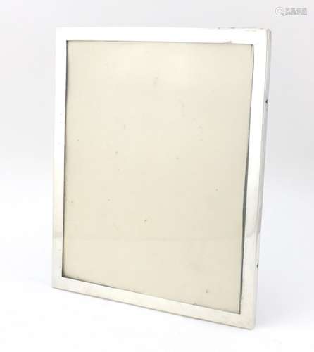 Edwardian rectangular silver easel photo frame, indistinct maker's mark London 1919, 29.5cm x 24.5cm