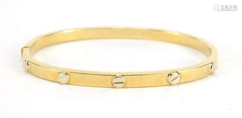 18ct gold Cartier Love bangle with box and certificate, numbered CXH609, the bangle 7cm in length,