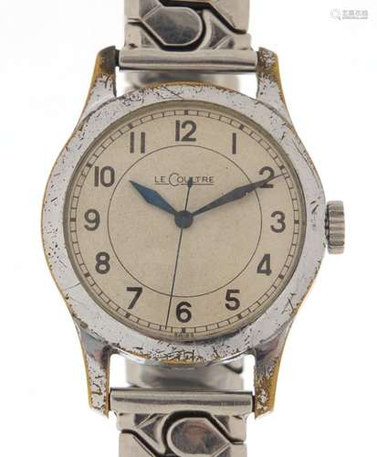 Jaeger LeCoultre, British Military issue wristwatch, engraved 6B/159 A25745 to the case, 3.2cm in