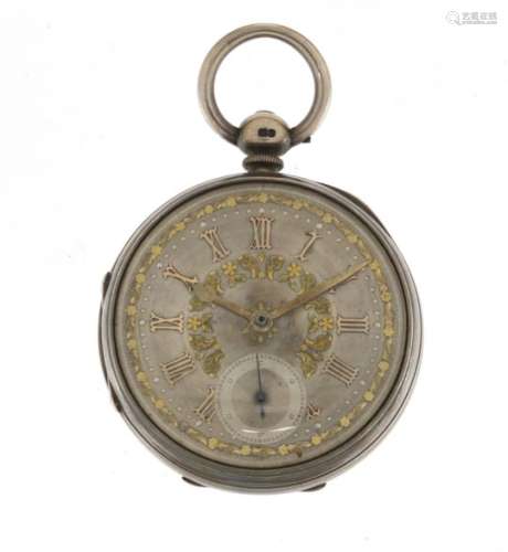 Victorian silver J W Ramsay open face pocket watch, the fusee movement numbered 54240, the case