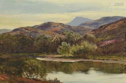 Sidney Richard Percy - Near Betws-Y-Coed, North Wales, oil on card, mounted and framed, 25.5cm x