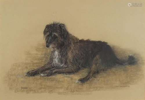 Mary Browning 1972 - Portrait of a Jessie, signed pastel, mounted and framed, 68.5cm x 47.5cm :