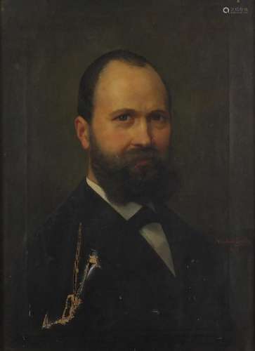 Victoriano Codina Y Langlin - Head and shoulders portrait of a bearded gentleman, late 19th