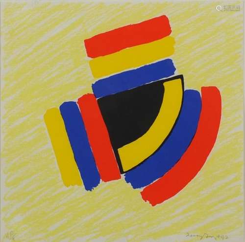 Terry Frost 1992 - abstract composition, untitled, pencil signed artist proof screen print,