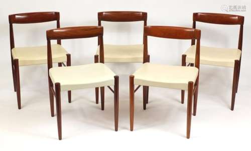 Five vintage Danish dining chairs by Henry W Klein for Bramin, each 75.5cm high : For Further