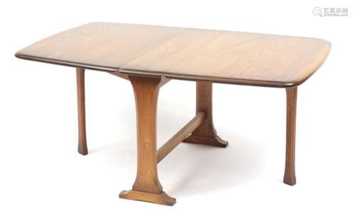 Ercol elm Windsor dropleaf table, 46cm high x 100cm wide (extended) x 68cm deep : For Further