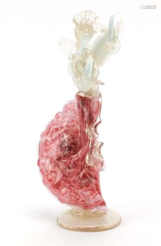 Large Murano glass figure of a dancer, 36.5cm high : For Further Condition Reports Please Visit