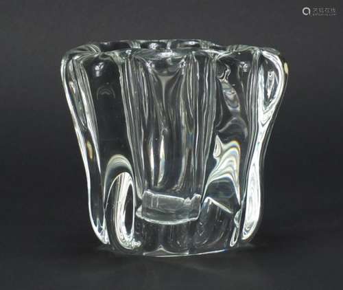 Swedish Kalvolan Kanto art glass vase by Tapio Wirkkala, etched marks and numbered 2241 to the base,