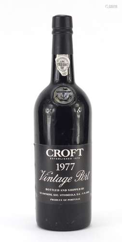 Bottle of 1977 Croft port : For Further Condition Reports Please Visit Our Website, Updated Daily