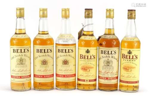 Six bottles of vintage Bells Extra Special Whisky : For Further Condition Reports Please Visit Our