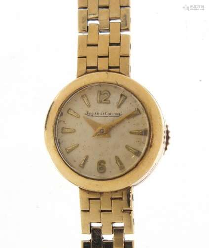 Ladies 9ct gold Jaeger-lecoultre wristwatch with 9ct gold strap, 20.5g : For Further Condition