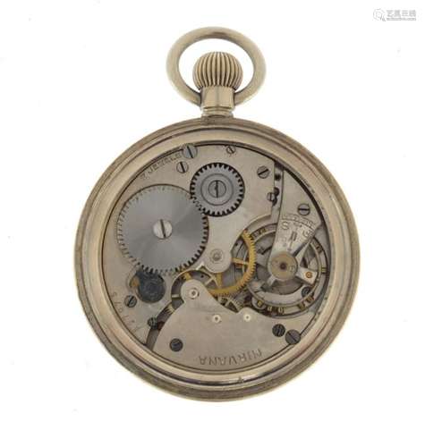 Gentleman's Nirvan open face pocket watch with subsidiary dial, 5cm in diameter : For Further