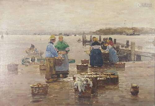 Hans HERRMANN (1858 - 1942). Sorting the catch.