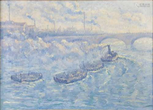 Attributed to Nicolae DARASCU (1883 - 1959). Barges in
