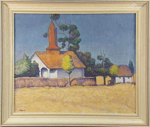 Camil RESSU (1880-1962). Chapel in the cornfield.