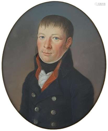 PORTRAITIST (XVIII - XIX). Men's portrait, around 1800.