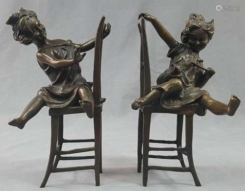 Franz IFFLAND (1862 - 1935). Bookends.