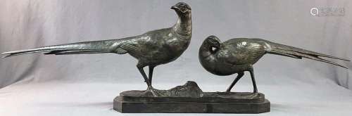 Otto POERTZEL (1876 - 1963). Pheasant pair.