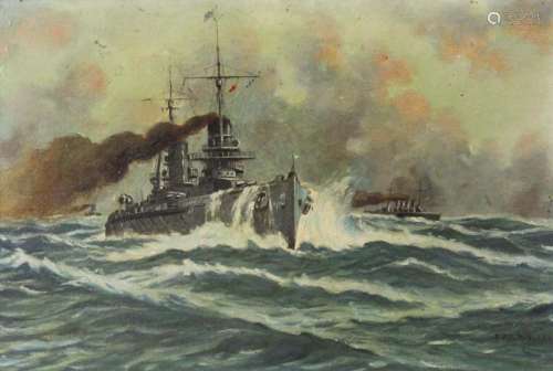 T. BALDESSARINI (XX). Armored ships in bandage, 1916.