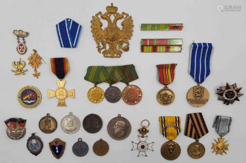Medals and badges. Also Poland, DDR, Italy, Russia.