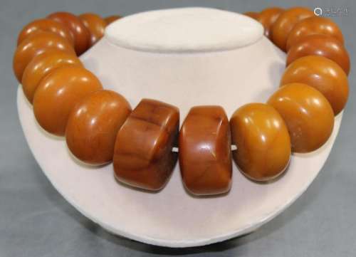 Amber necklace. Proably Africa. Approximately 60 cm