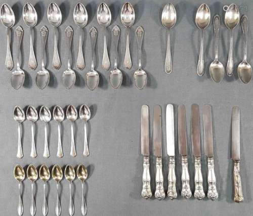 29 spoons silver 800.