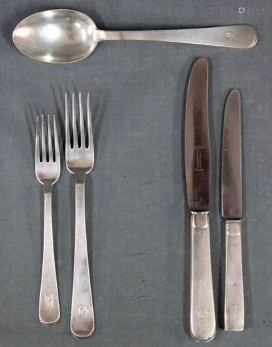 Cutlery set. Hallmarked 800 silver.