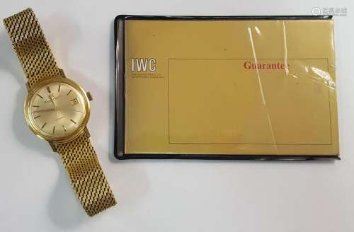 IWC men's wristwatch, automatic, 750 yellow gold. About