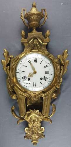 Clock, France, late 18th century. Fire gilded brass.