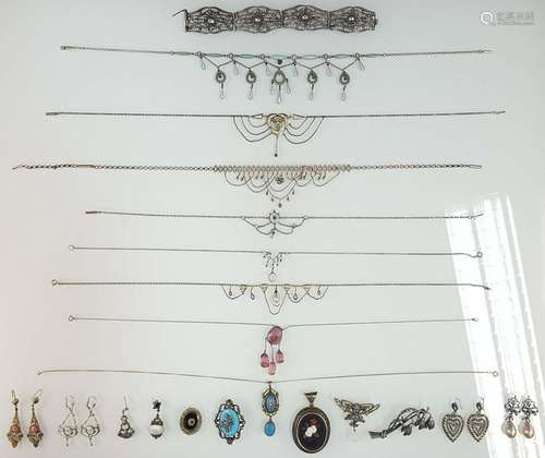 Jewelry, mostly Art Nouveau and Art Deco. Partly