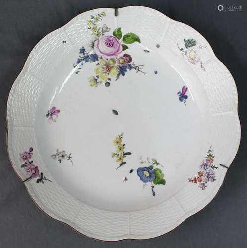 Deep plate. Meissen porcelain.