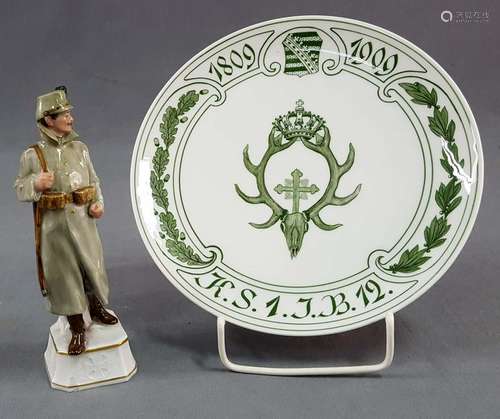 Meissen Knauffzeit, Reservistenteller 1809 - 1909.